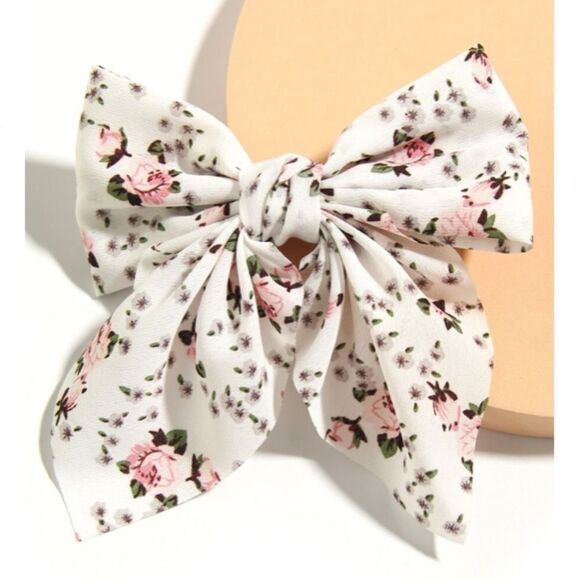 Accessories - Floral Bow Hair Clip   *2/12$*